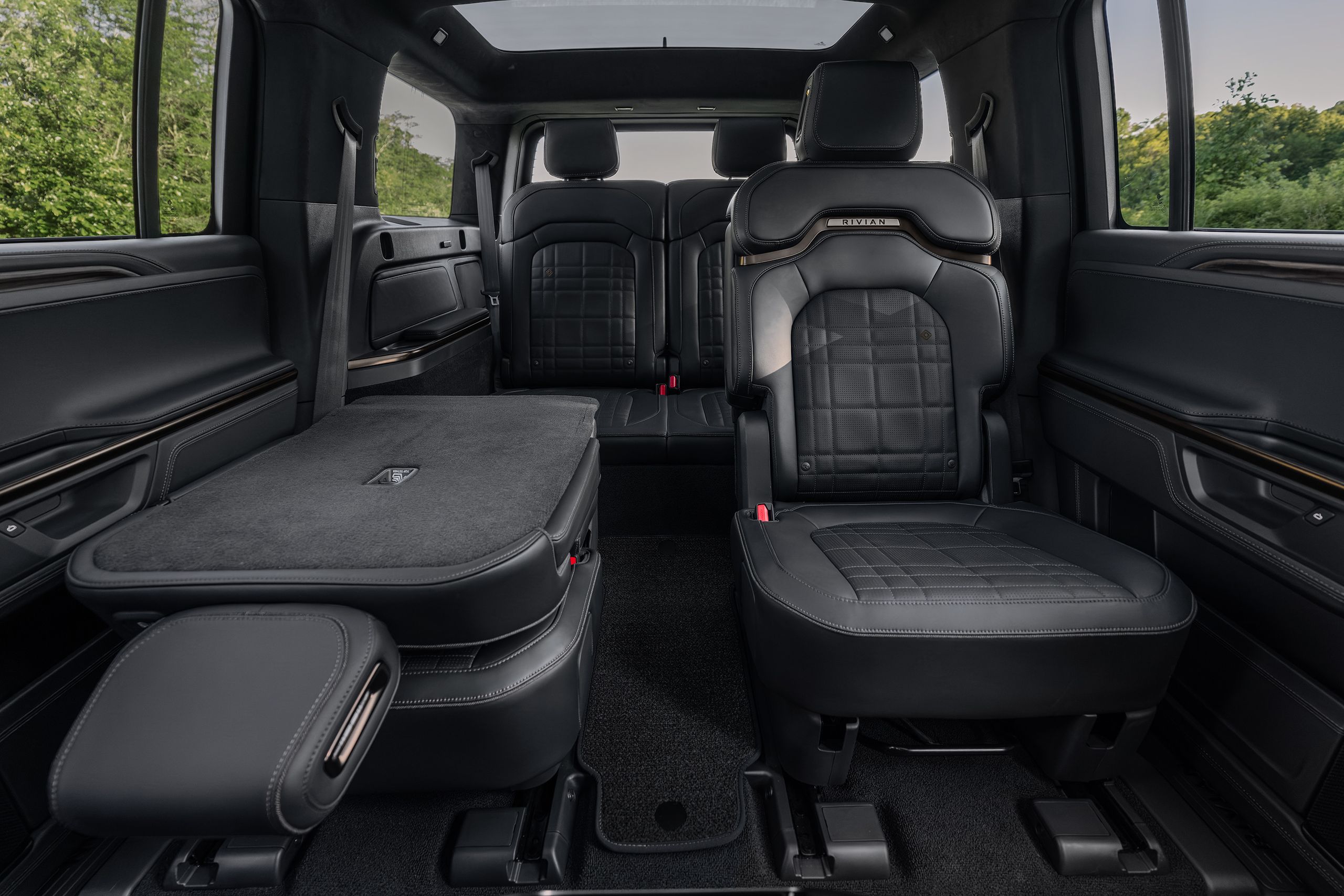 The new second row seating in the Rivian R1S
