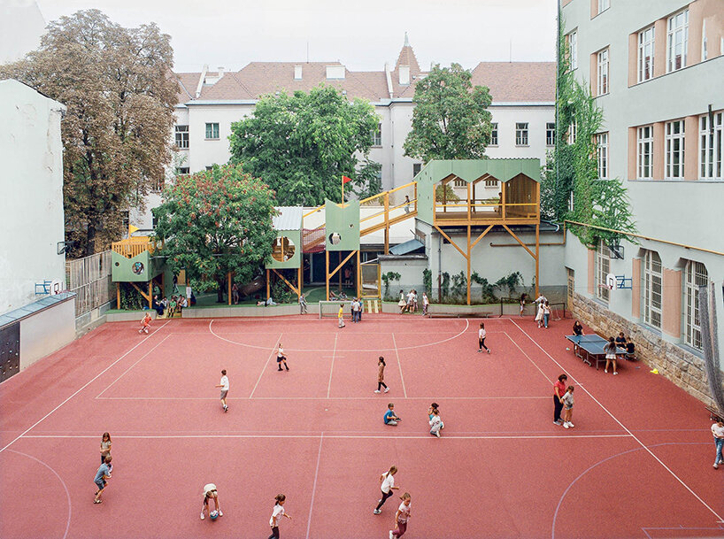 studio KRAFT reclaims limited schoolyard space with vertical play garden in budapest - 1