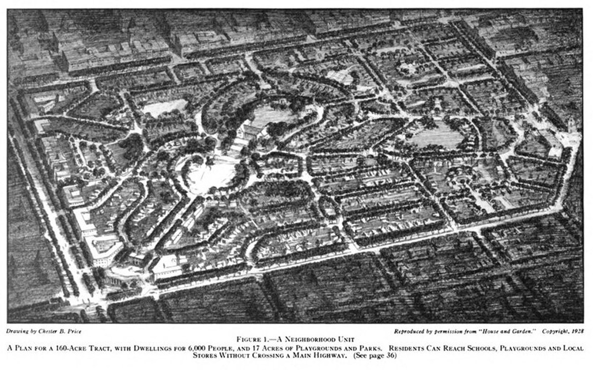 clarence perry's 'neighborhood unit': the century-old idea behind today's 15-minute city - 1