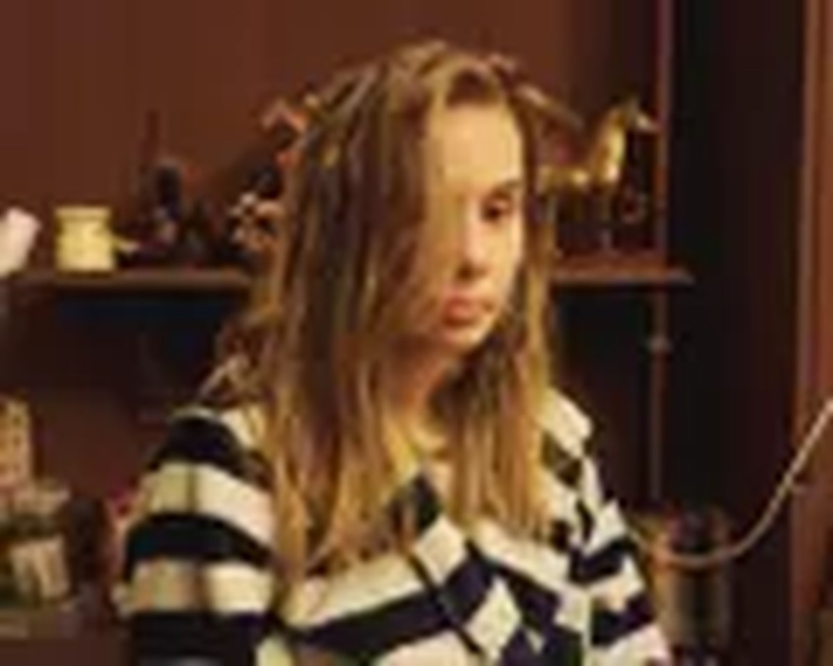 Manipulated … a photo of teenager Rhianan Rudd, wearing a striped dressing gown