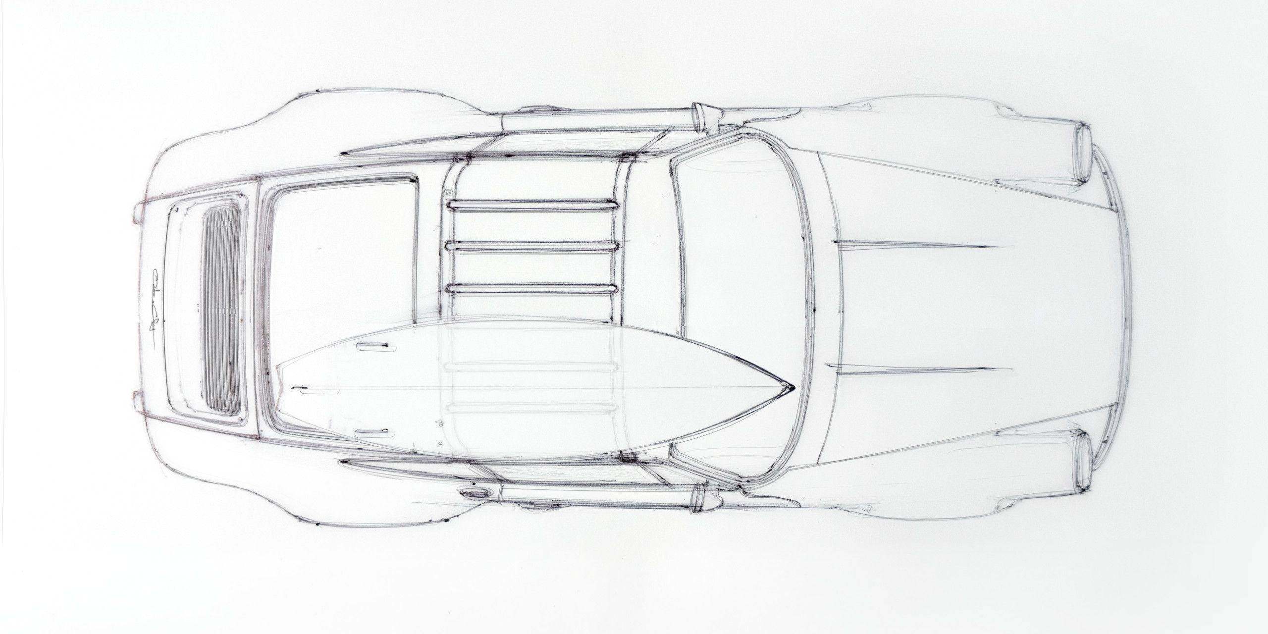 Sketches of the Porsche 911 Reimagined by Singer - Classic