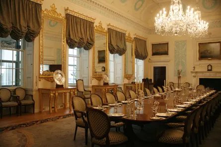 the 18th-century Adam Room within the Lloyds building at One Lime Street.