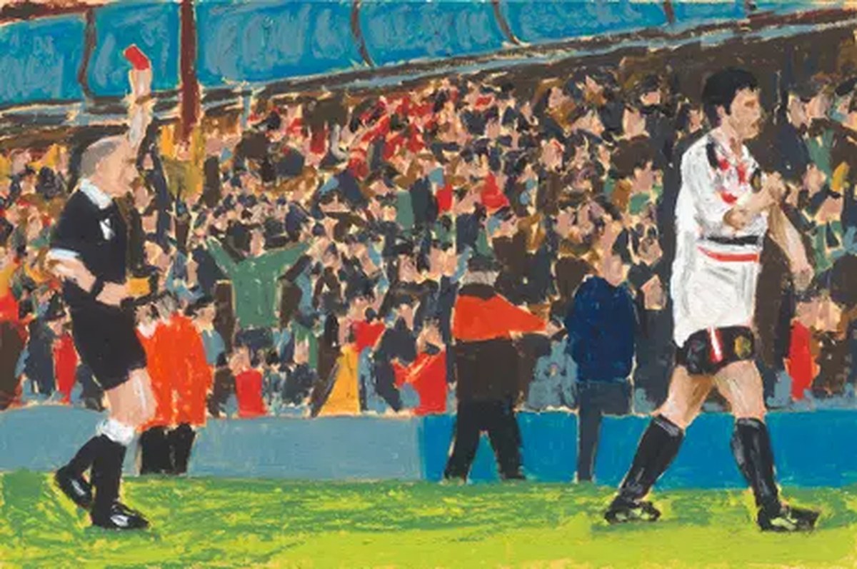 David Elleray sends Keane off in the 1999 FA Cup semi final replay.