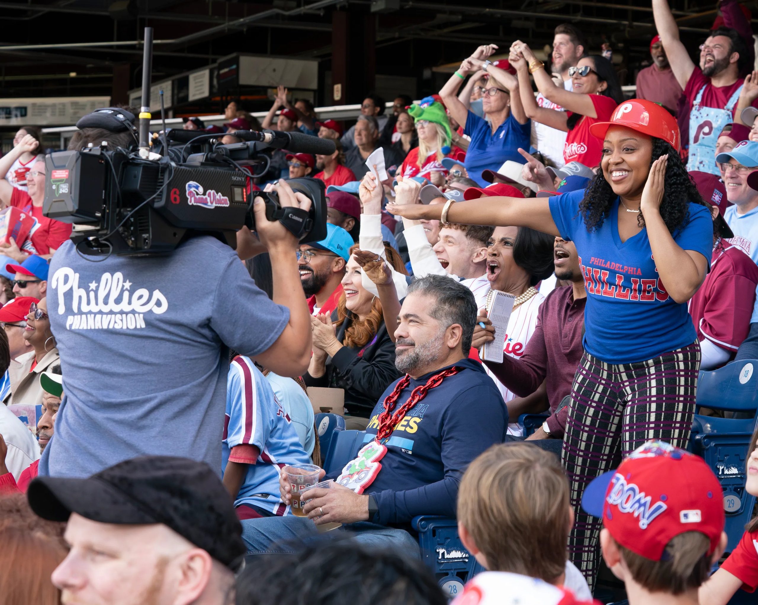 ABBOTT ELEMENTARY - “Ballgame” - The Abbott crew heads to the ballpark for Teachers’ Appreciation Night at the Philadelphia Phillies game. WEDNESDAY, OCT. 15 (8:30-9:02 p.m. EDT) on ABC. (Disney/Gilles Mingasson) 
MATTHEW LAW, LISA ANN WALTER, ALAN AYMIE, CHRIS PERFETTI, SHERYL LEE RALPH, QUINTA BRUNSON