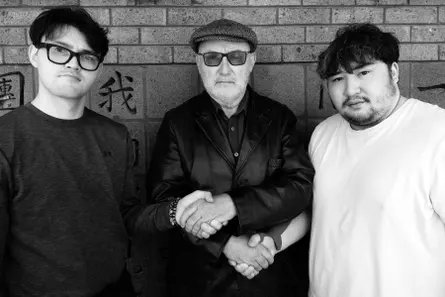 Jah Wobble with his sons Charlie, left, and John T.