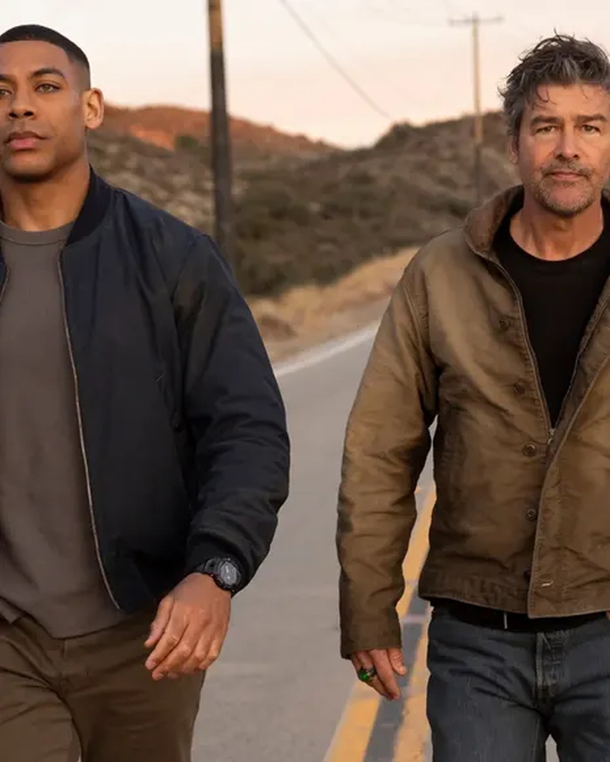 Aaron Pierre and Kyle Chandler in Lanterns.