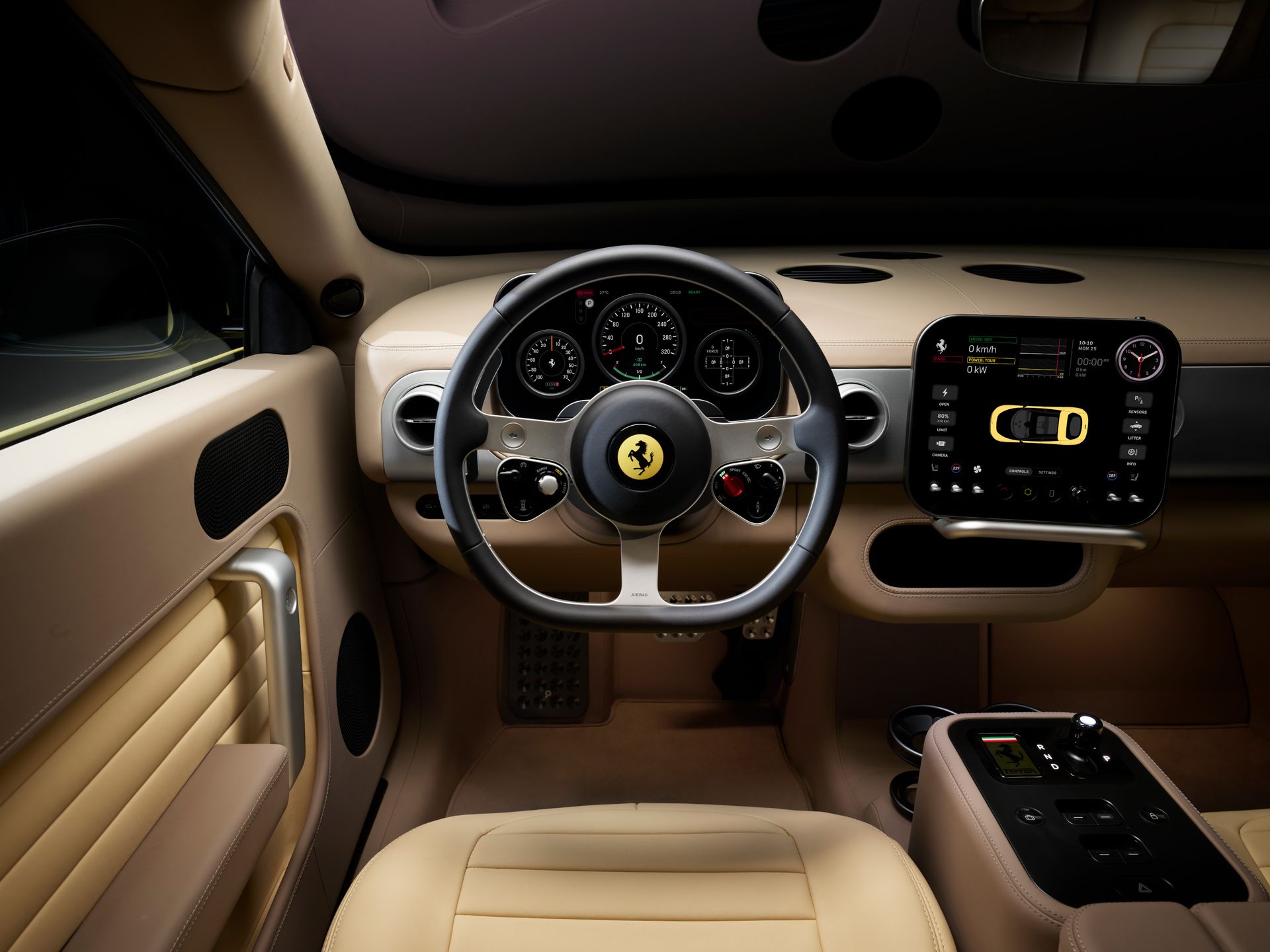 The dashboard of the new Ferrari Luce