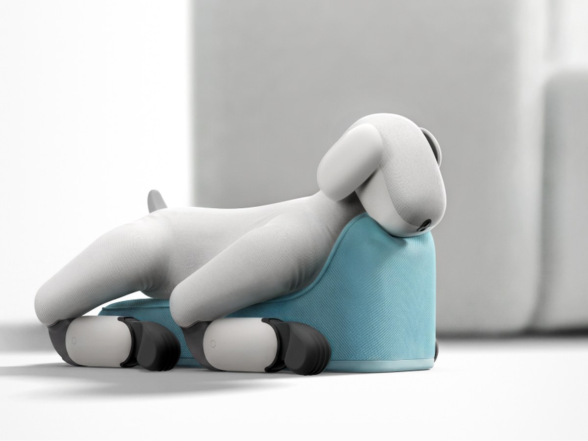 lassie robot dog pairs quadrupedal mobility with a soft removable knitted suit - 8