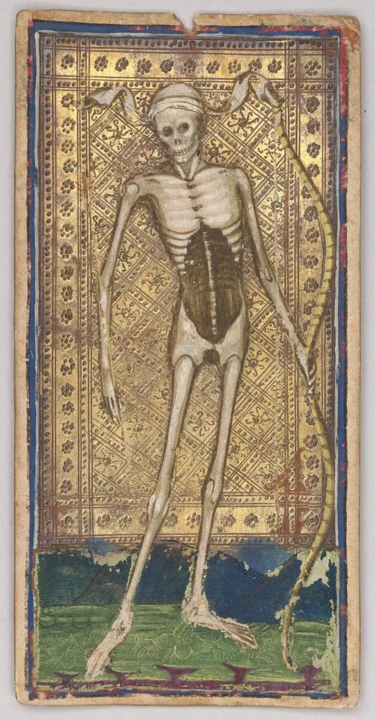Hand-painted Tarot card depicting the