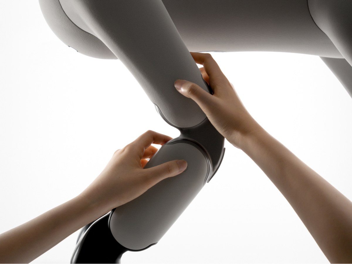 lassie robot dog pairs quadrupedal mobility with a soft removable knitted suit - 3