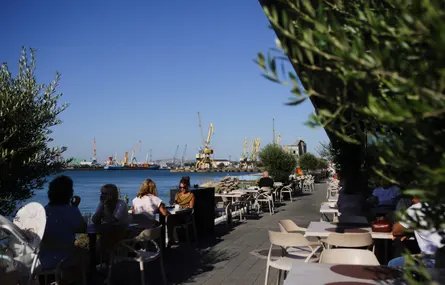 Port view of Burgas, city in Bulgaria set to host the Eurovision song contest in 2027