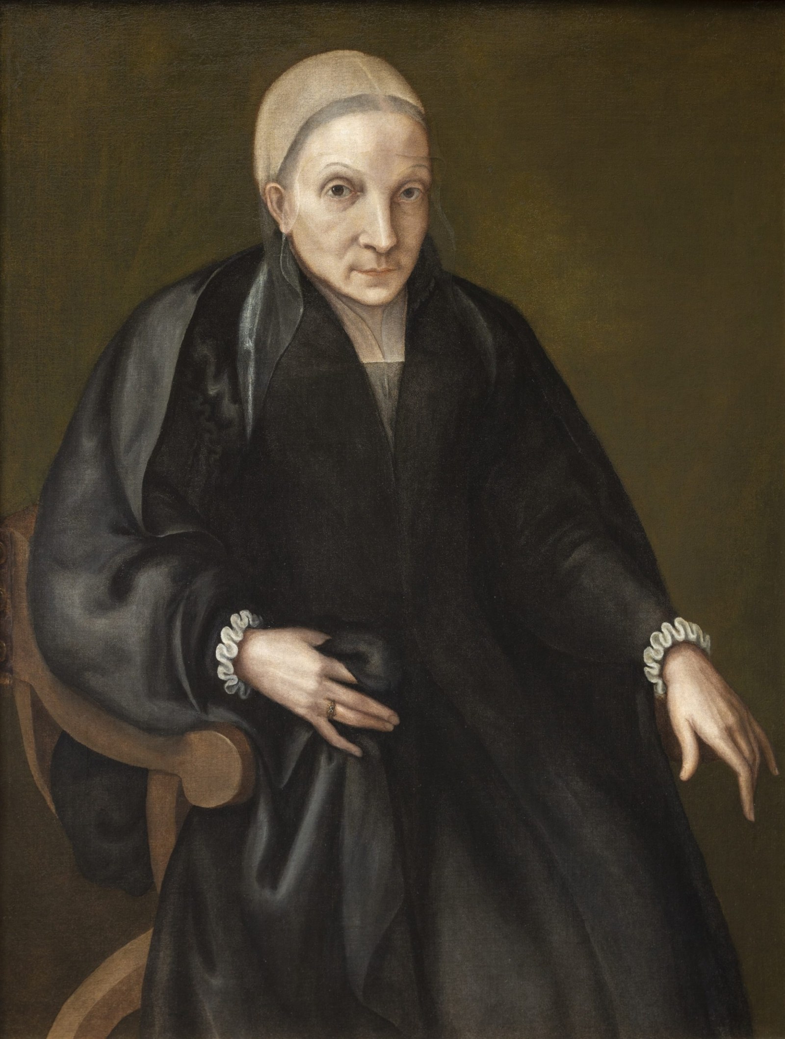 an old fashioned portrait of a woman