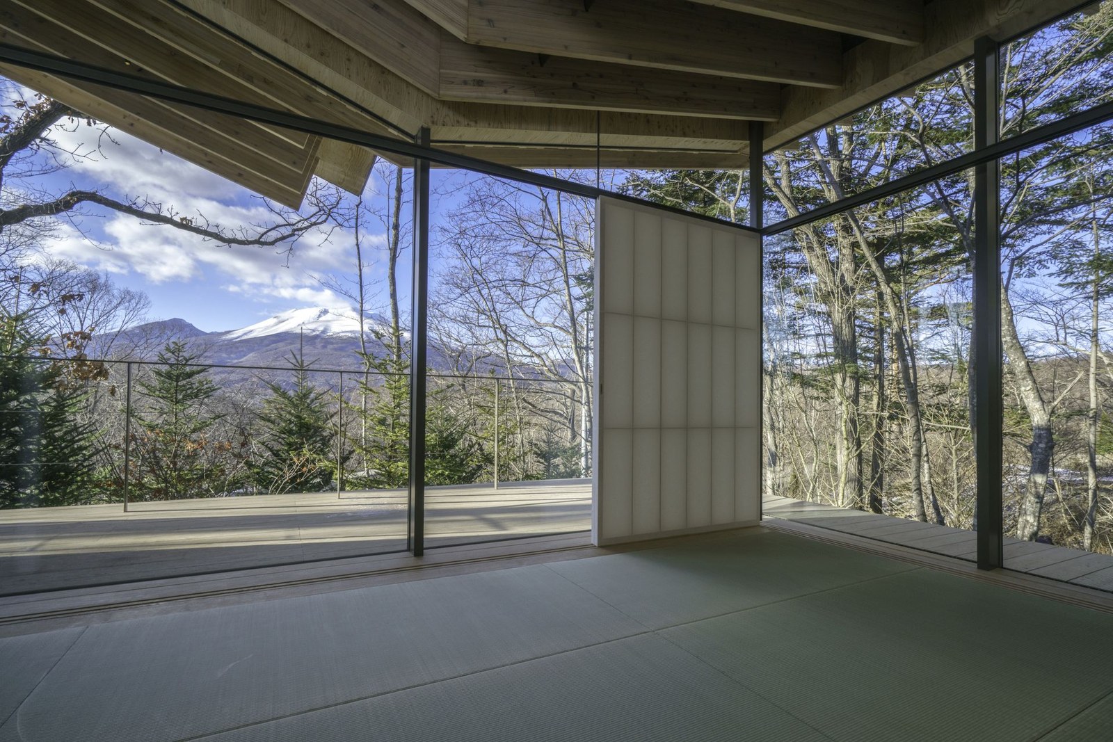 Two of the pavilions are arranged as traditional Japanese style rooms