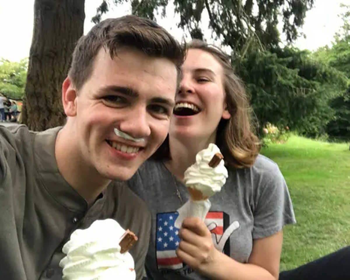 Jack and Stephanie Casey at Blarney Castle in Ireland, 2017.