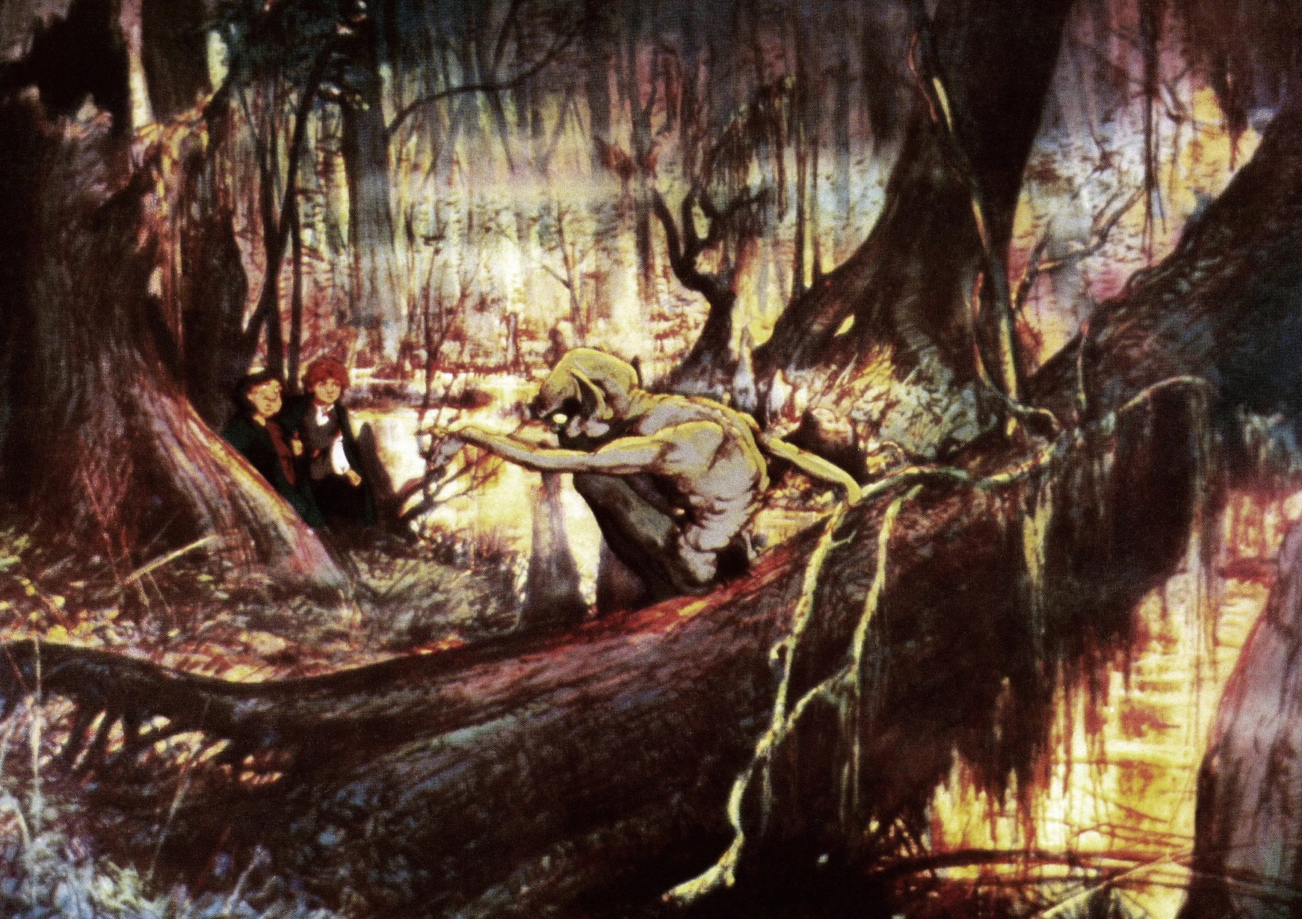 THE LORD OF THE RINGS, from left, Sam (voiced by Billy Barty), Frodo (voiced by Sharon Baird), Gollum (voied by Felix Silla), 1978. ©United Artists/courtesy Everett Collection