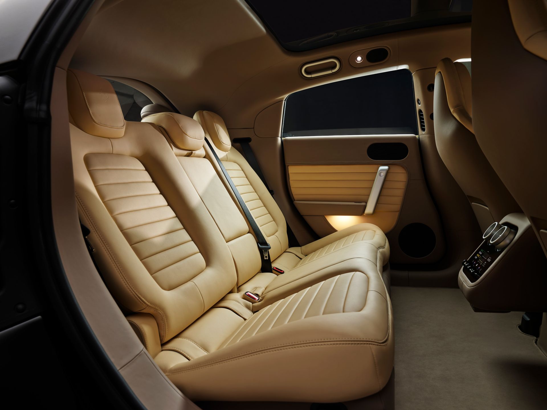 The rear compartment of the Luce - Ferrari's first ever five seater