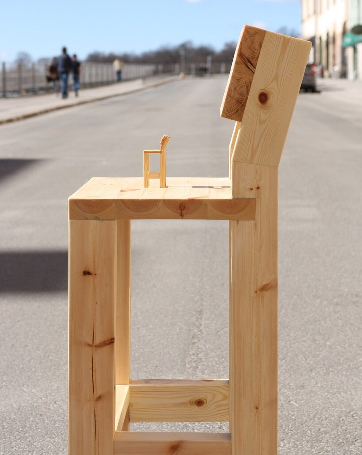 martin labbé builds pine chair without a single screw in stockholm - 2