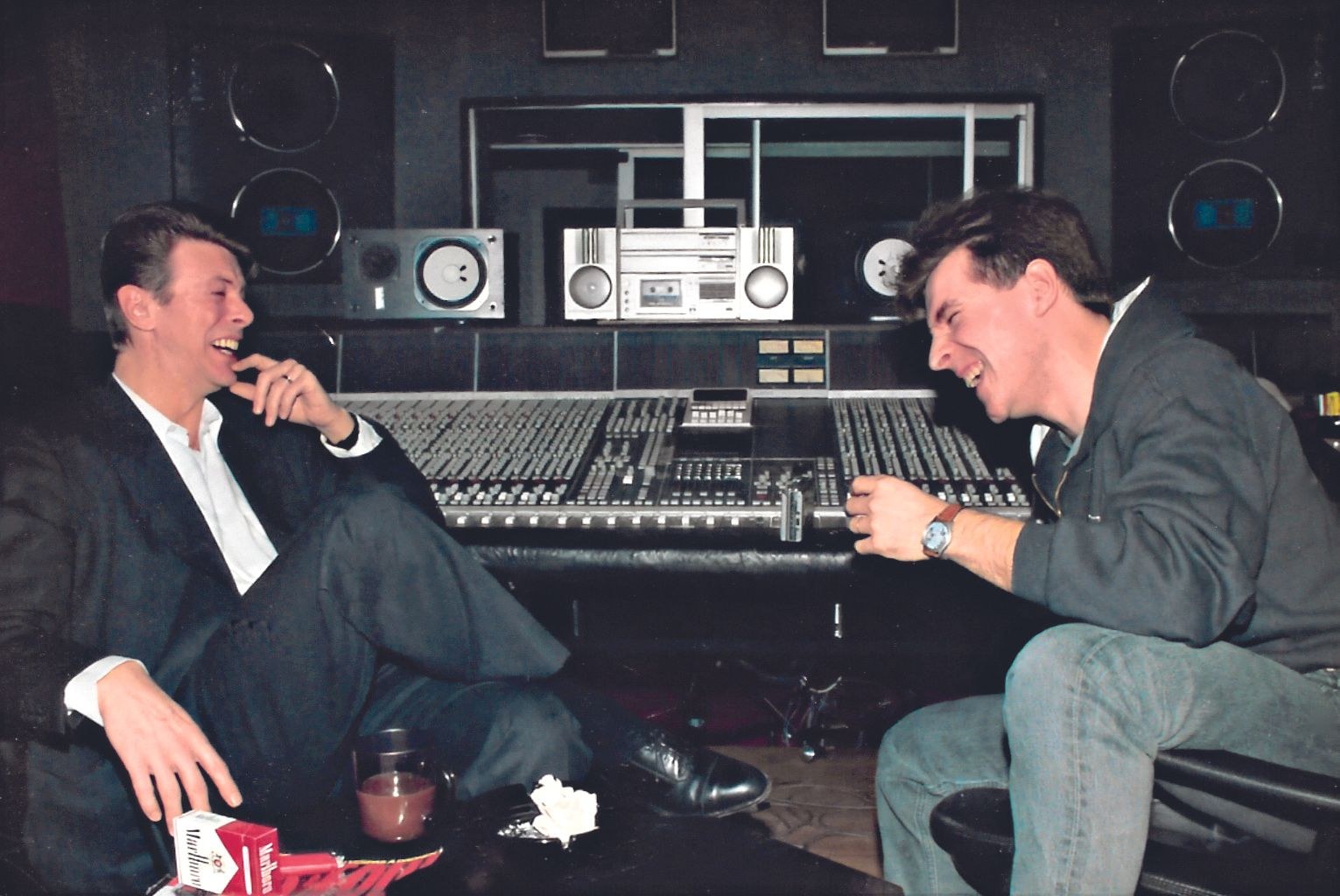 David Bowie in the studio and with friends