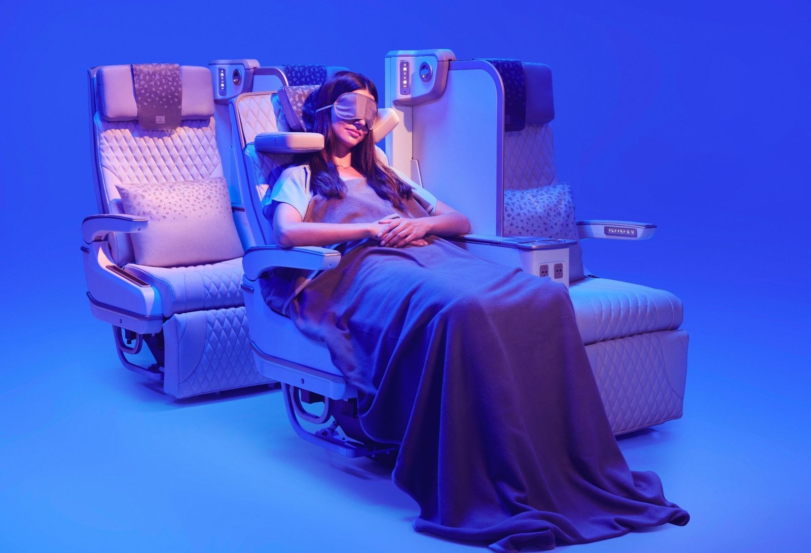 emirates new premium economy seat featuring privacy screen