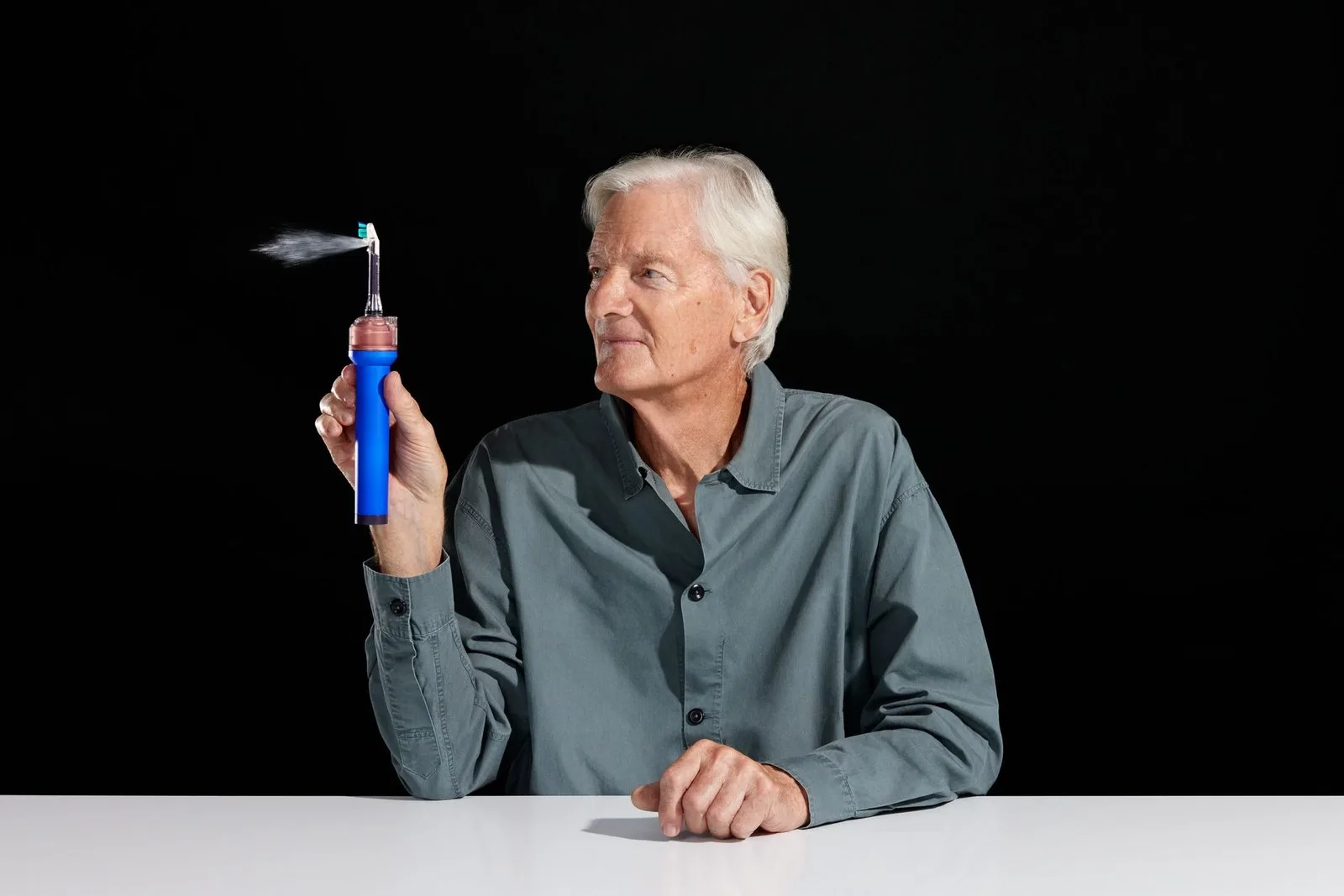 Sir James Dyson and Dyson CameraJet Toothbrush