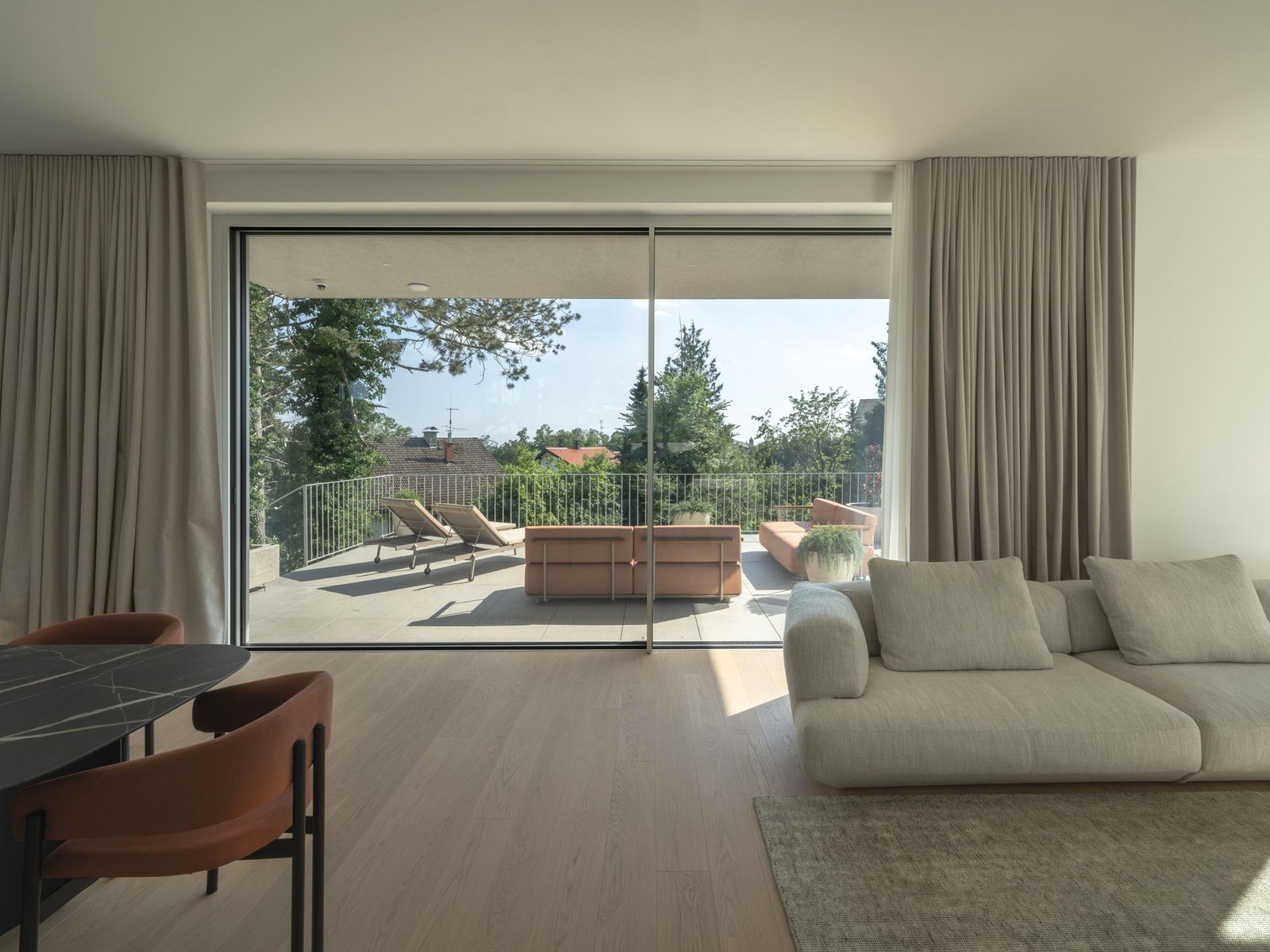 The main living areas on the ground floor