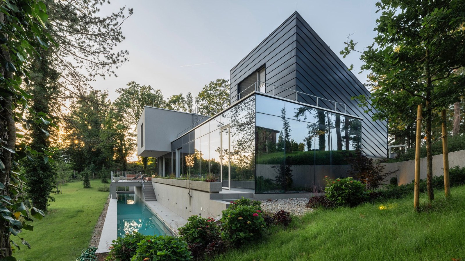 This unusual Croatian home is built on a mirrored box