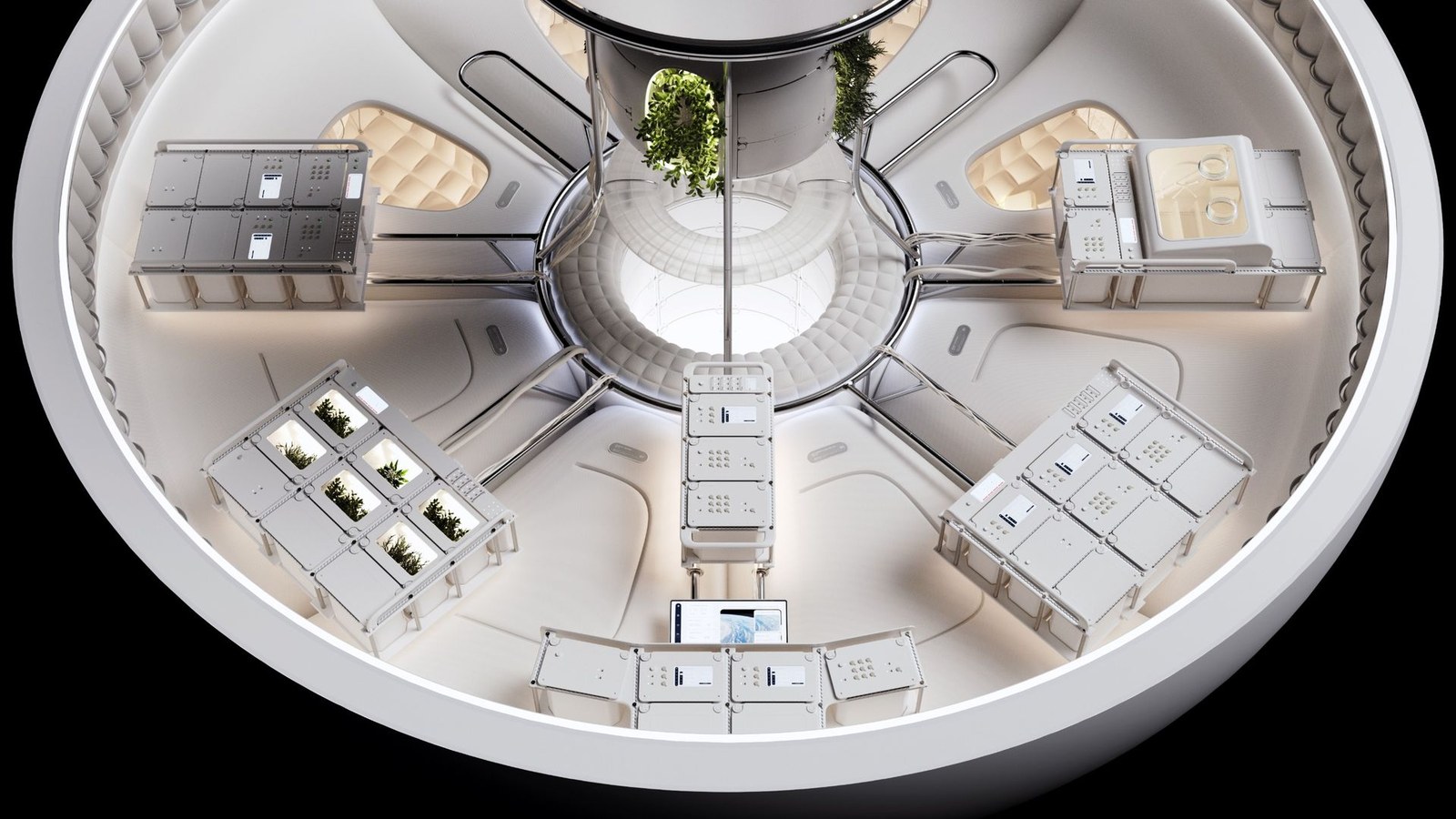 Detail cutaway showing the modular elements