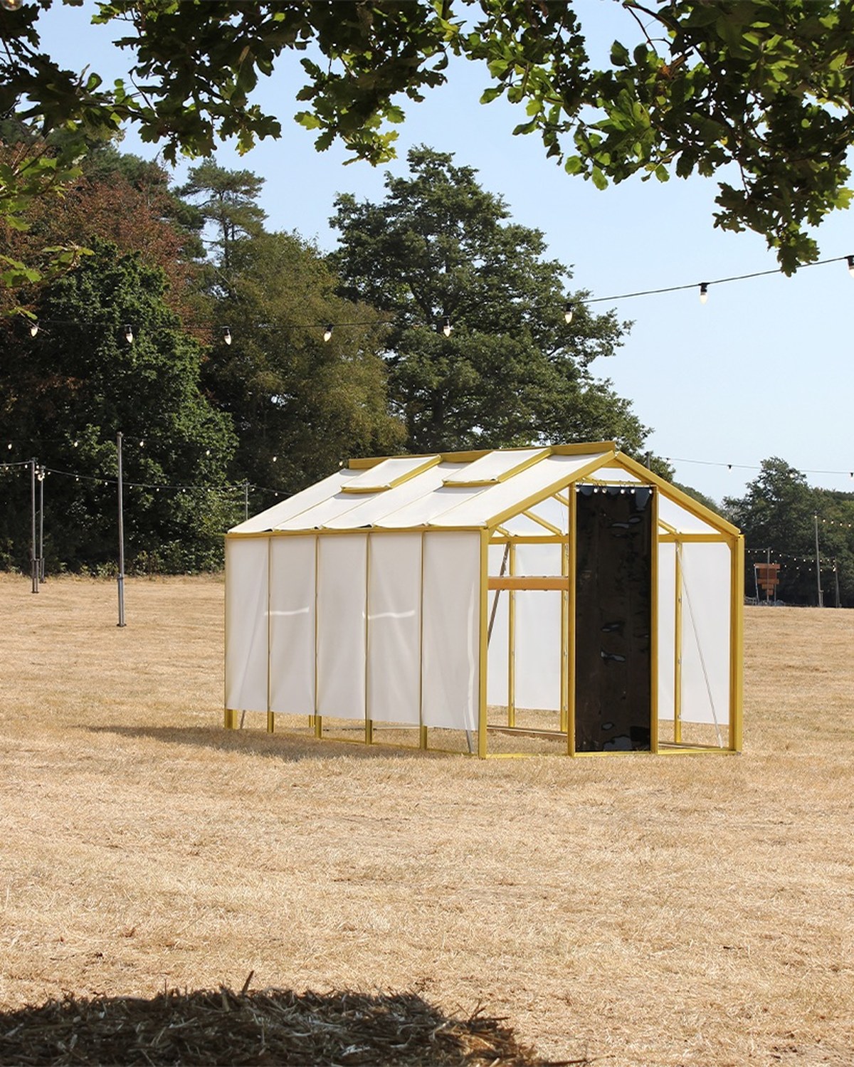 kren adapt greenhouse into an inhabitable light installation for loud places festival 1