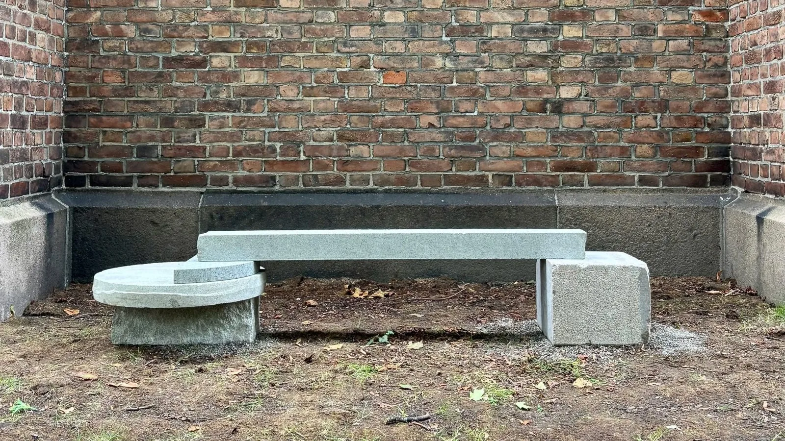 Stone bench at the Oslo Architecture Triennale