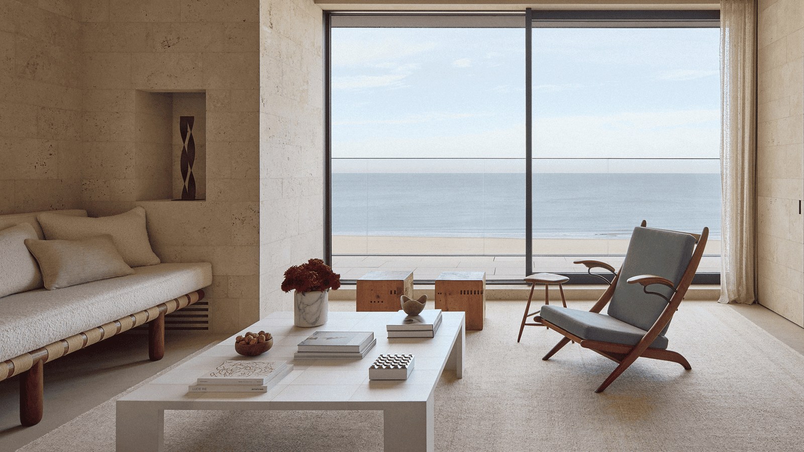 Merckx-Holvoet Architecten designs seaside penthouse to evoke North Sea coast