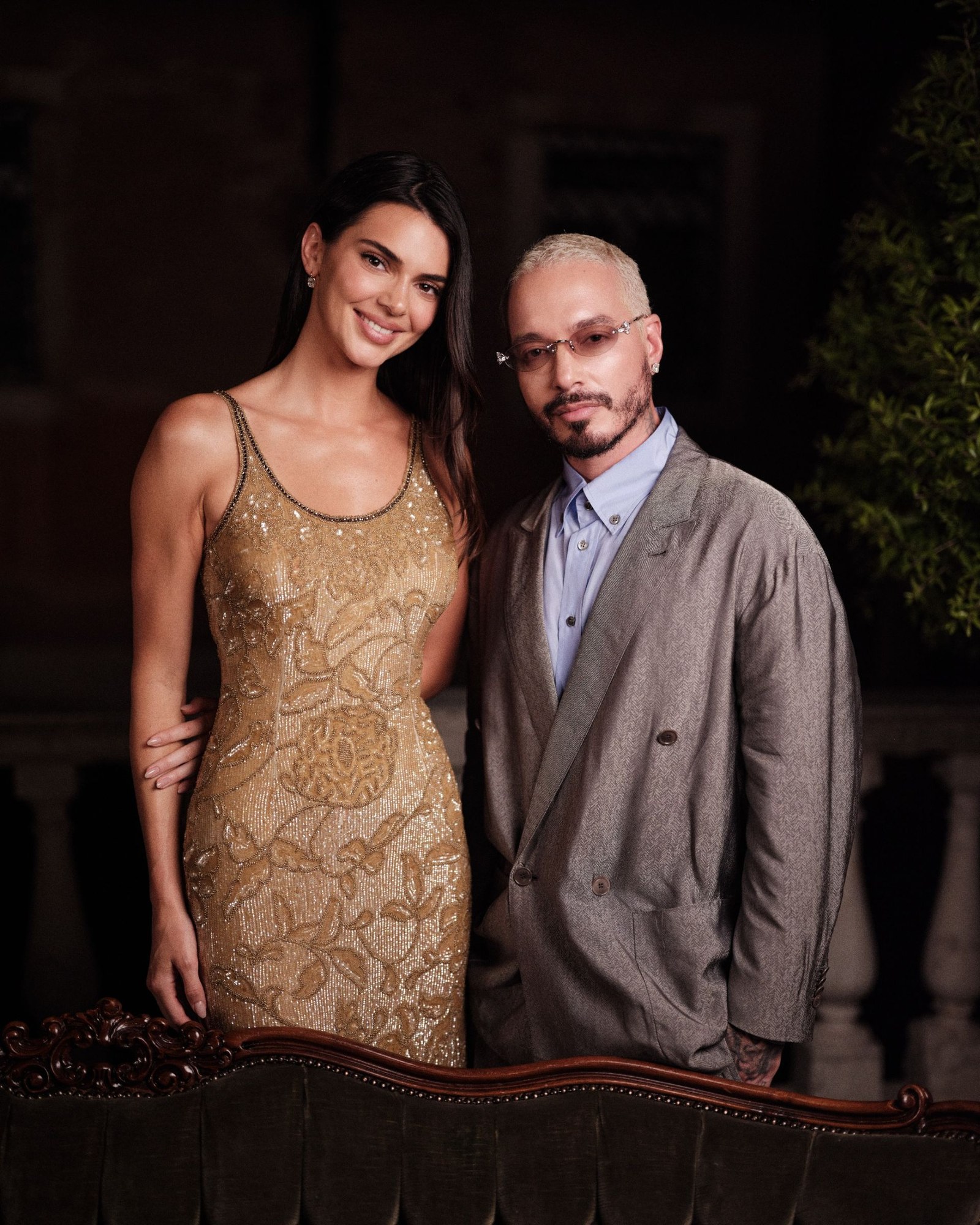 Armani beauty party with Kendall jenner and J Balvin