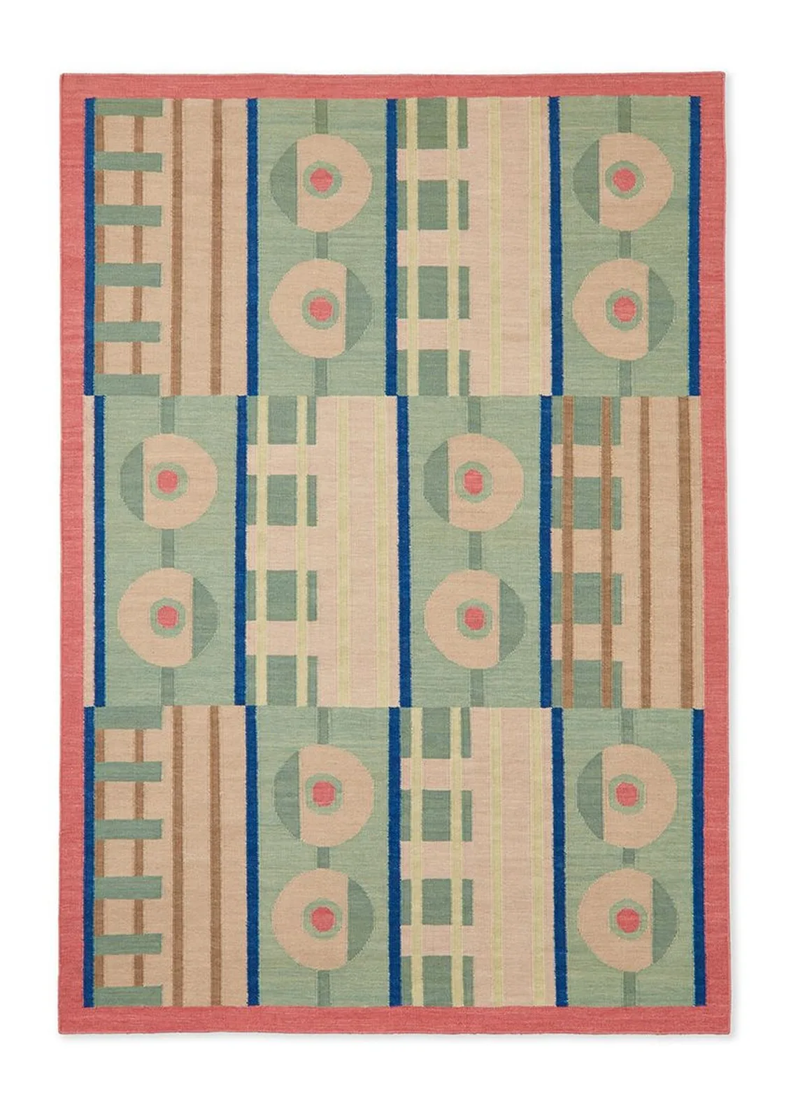 colourful geometric rug design by POoR Collective