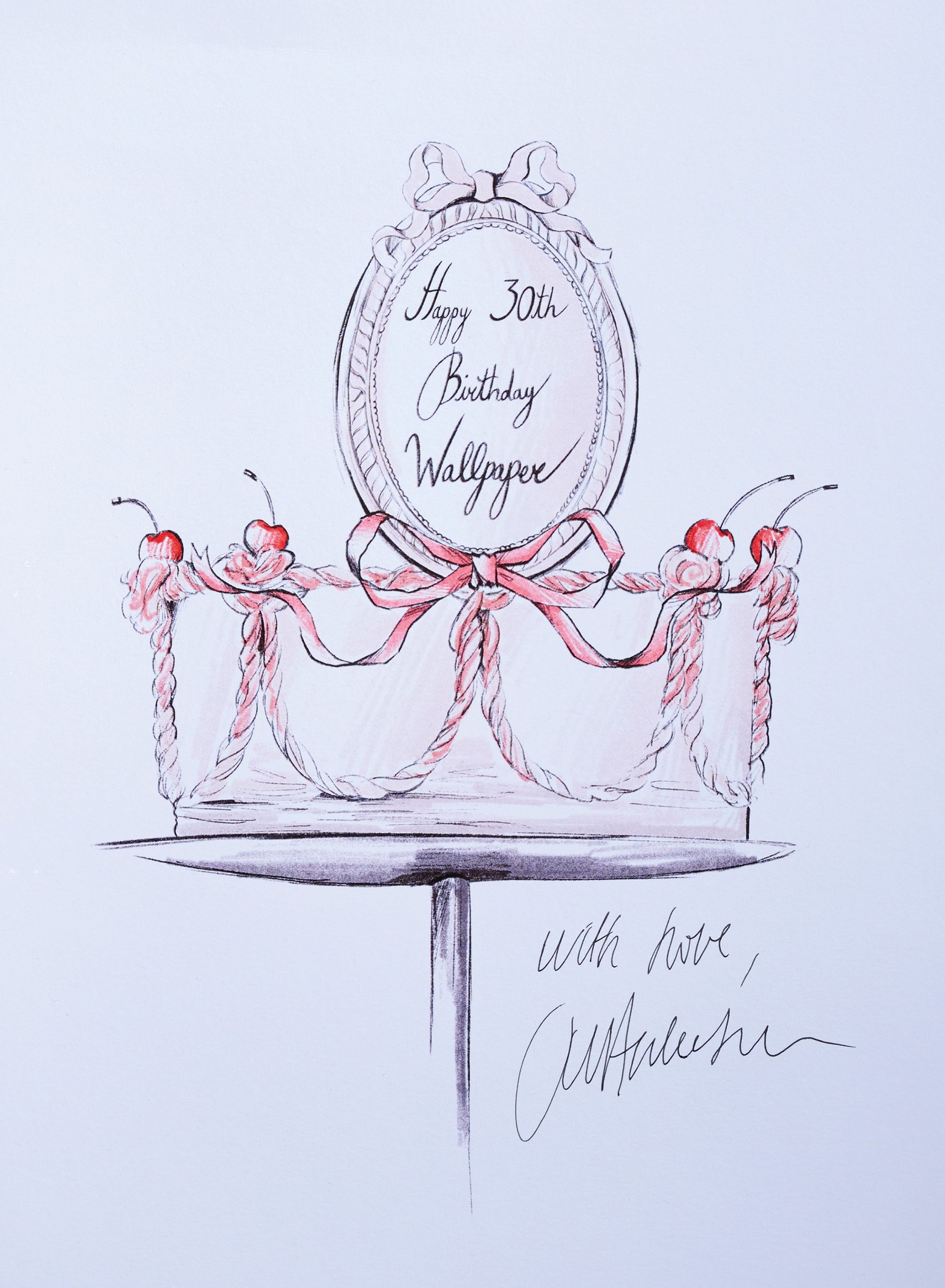 Jonathan Anderson / Dior 30th birthday cake for Wallpaper