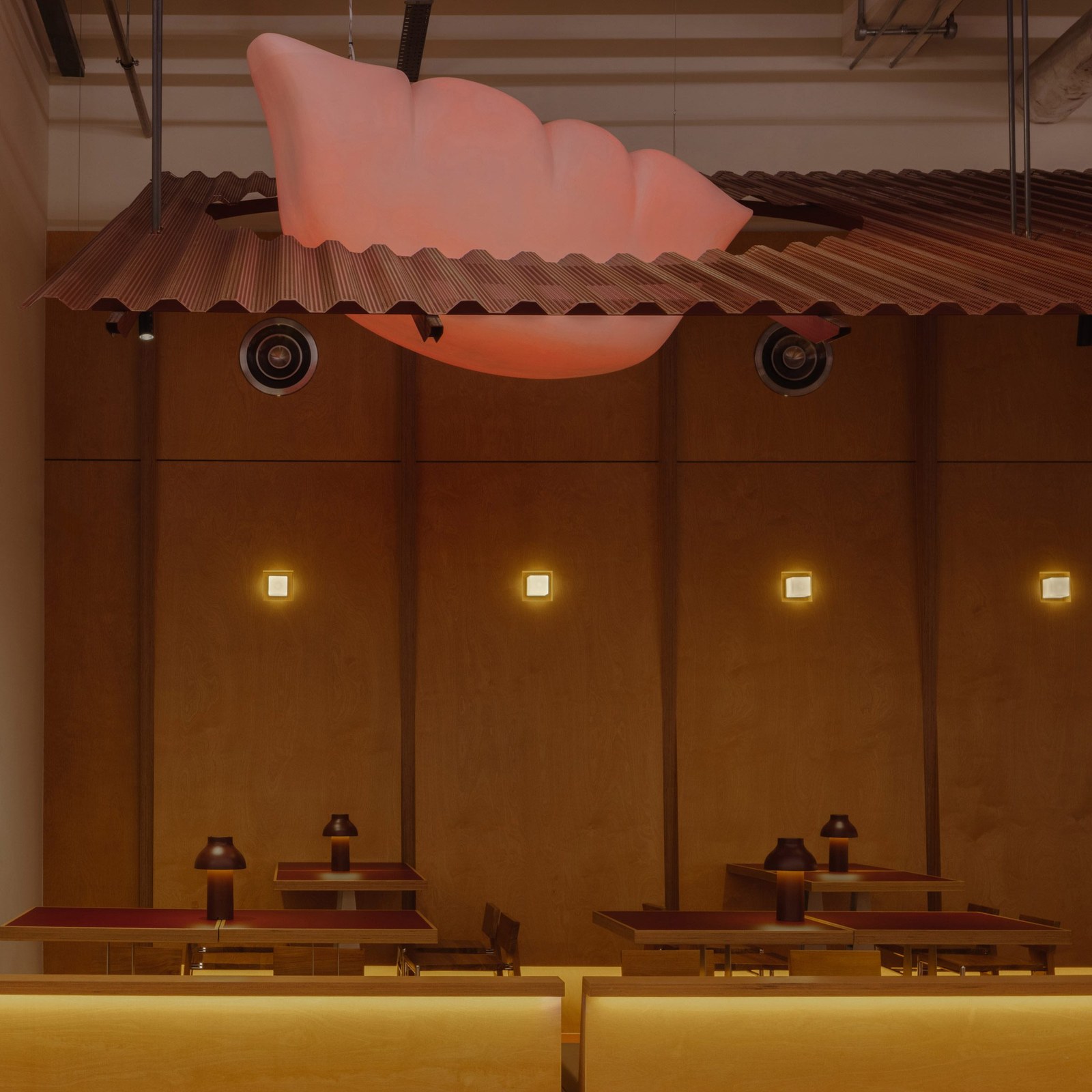 Open Studio designs izakaya-style restaurant with 'half-dipped dumpling' lamp
