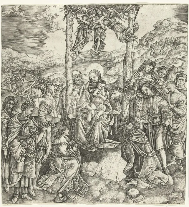 Aanbidding van de koningen - Christoforo di Michele Robetta