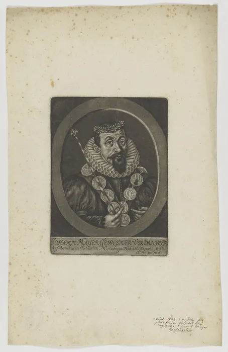 Johann Mager Portresi Bakır Gravürü - Georg Fennitzer