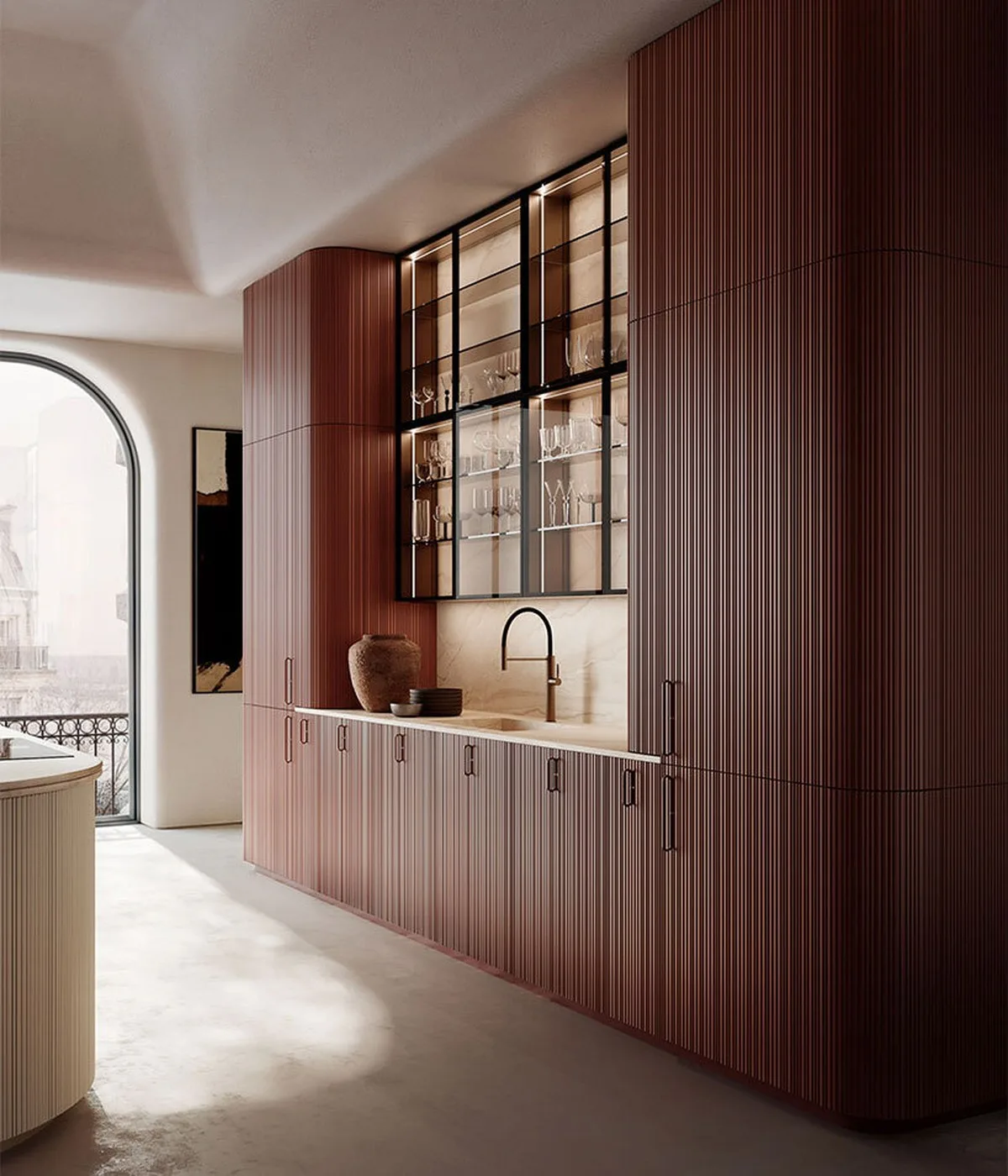 organic geometries and curved shapes enter the kitchen landscape - 1