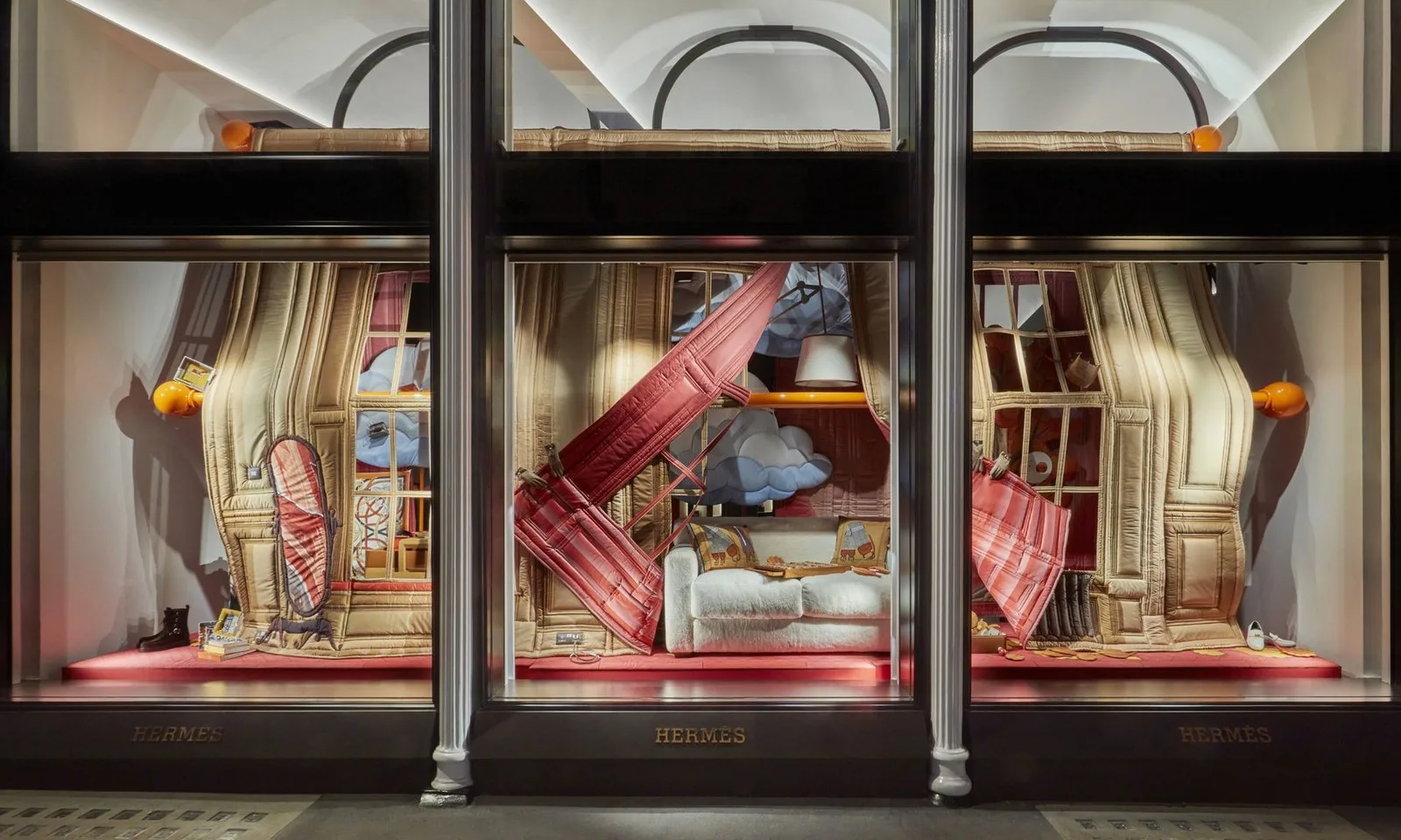 colourful design for Hermès Maison window by Space Popular