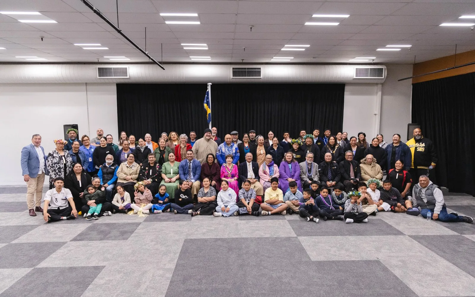 Members of the Tokelauan community gathered in Porirua for a flag-raising ceremony supported by the Porirua City Council.
