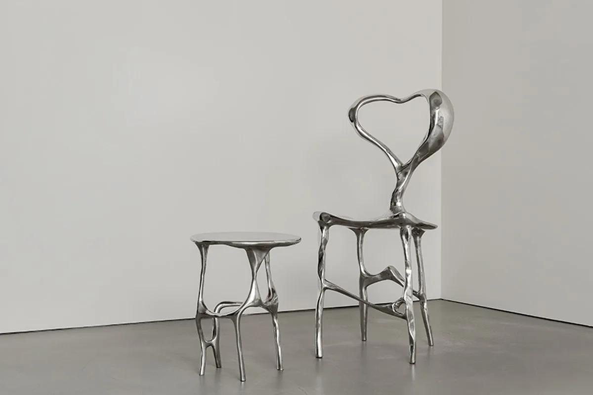 cast aluminum turns heart forms into sculptural furniture in LOVE collection - 1