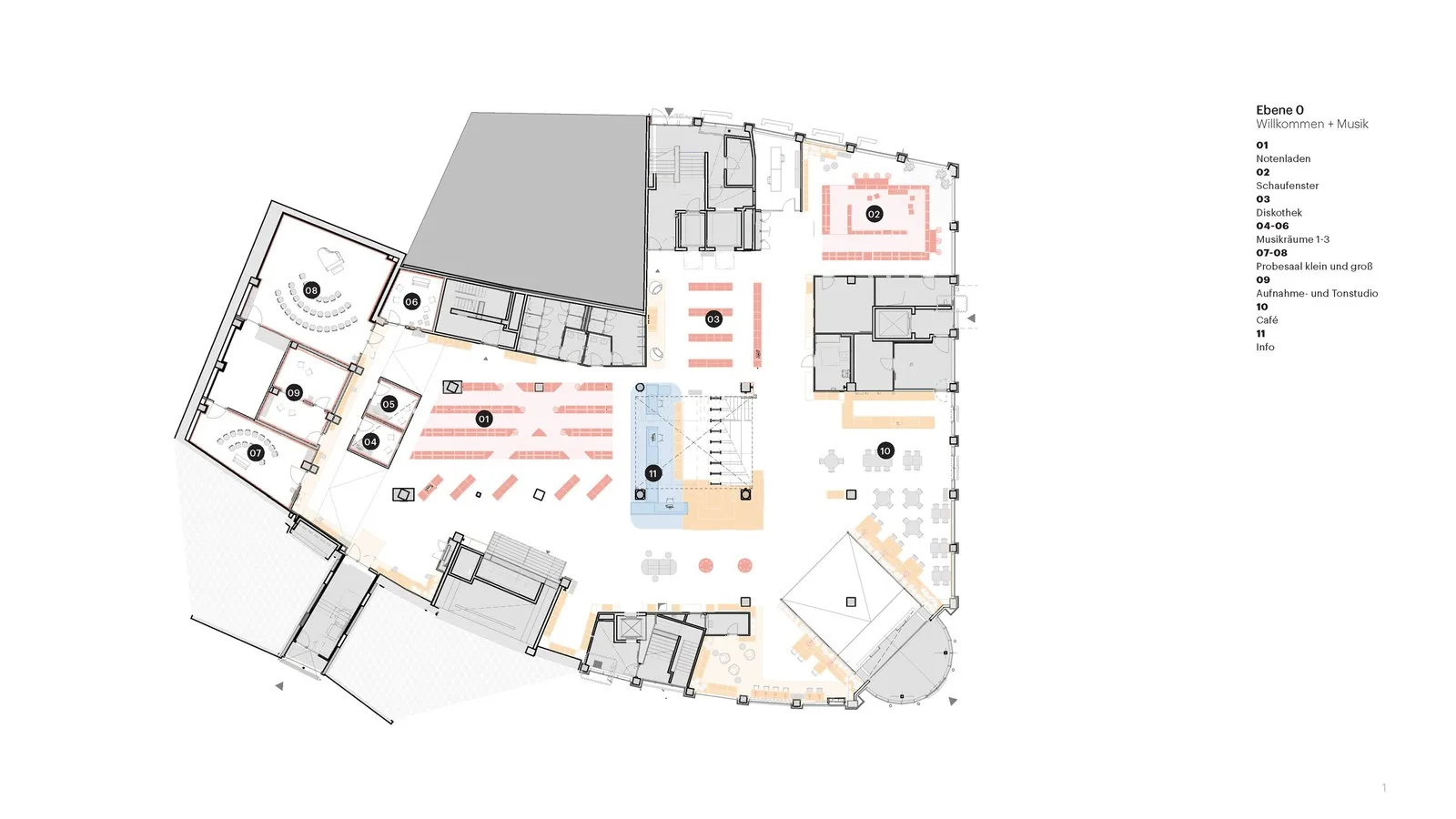 MVRDV, Almanya'daki Essen Merkez Kütüphanesini halka açık bir "oturma odası" olarak tasarladı
