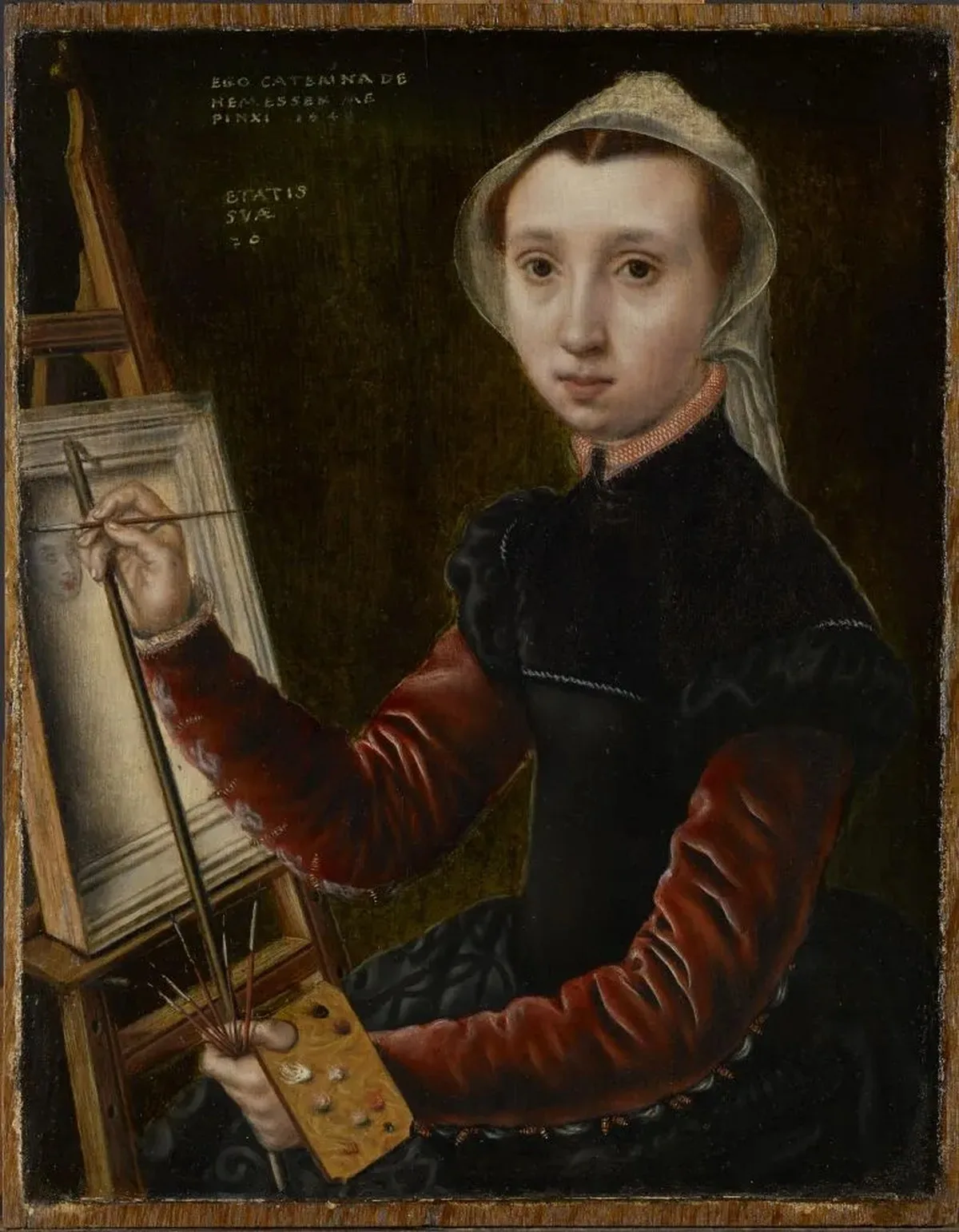 Catharina van Hemessen's Self-Portrait at the Easel (1548)