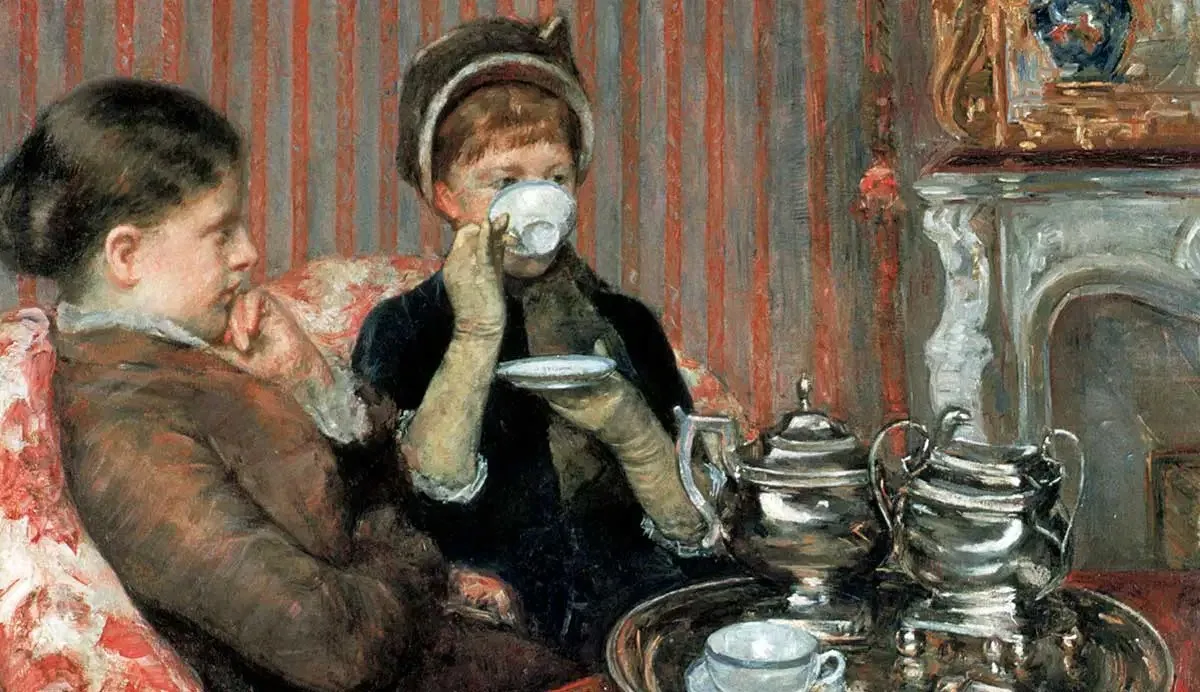 Five O’Clock Tea by Mary Cassatt. Source: Wikimedia Commons