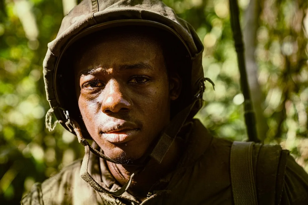Mark Merphy portrays the young Allen Nelson in Tsukamoto Shin’ya’s latest film. (© Mr. Nelson, Did You Kill People? Film Partners; © Allen Nelson/Kōdansha)