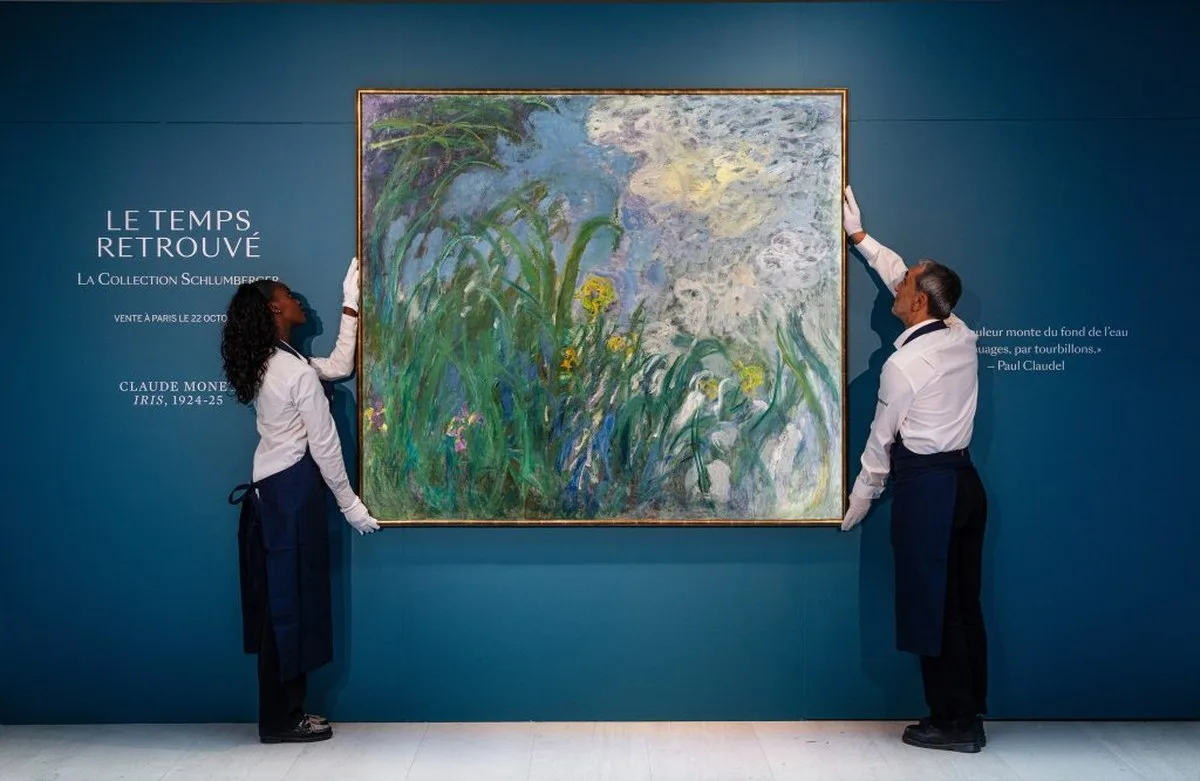 Monet'in Uzun Süre Gizlenen "İris" Eseri Açık Artırmada 56,2 Milyon Dolarla Rekor Kırdı