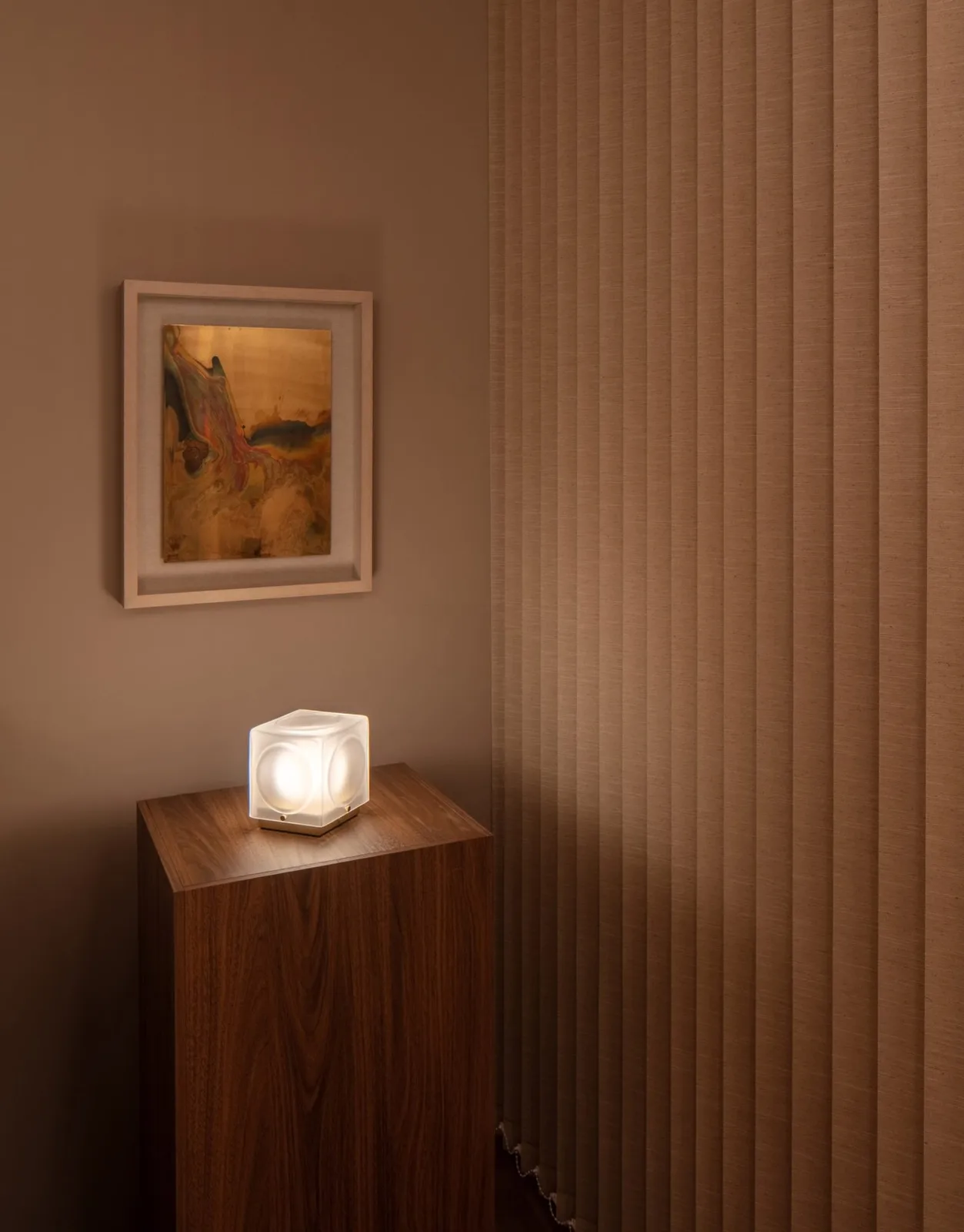 Artwork and cube lamp