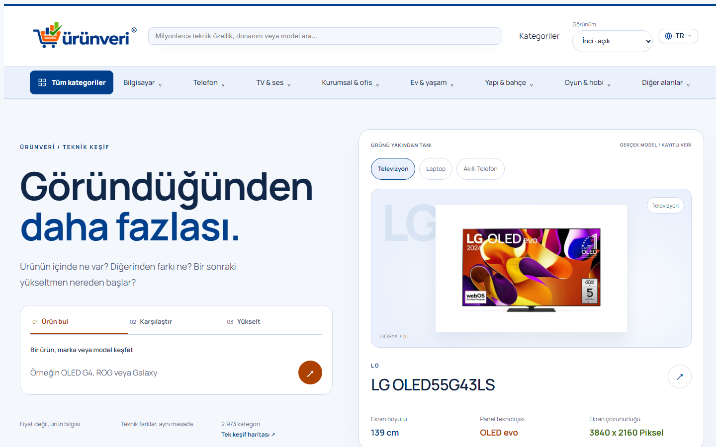 UrunVeri Modern Ürün Arama ve Çok Kategorili Keşif Portalı